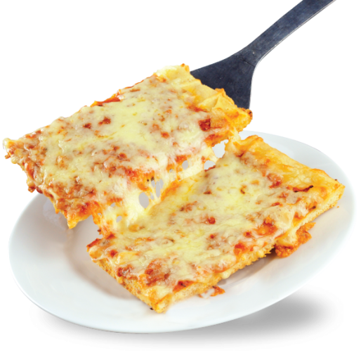 serving 2 slices pretopped cheese pizza on plate